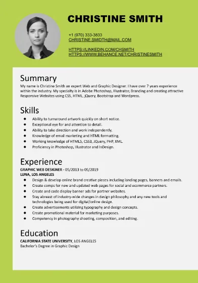 Resume Template 2